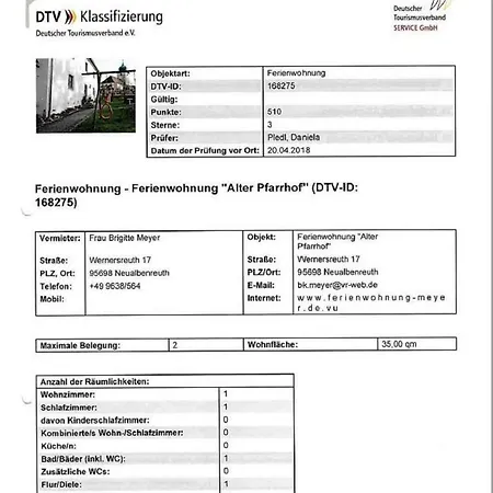 Апартаменты Ferienwohnung Alter Pfarrhof